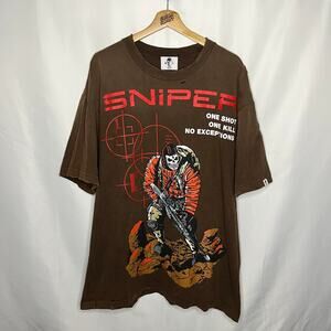 Warren Lotas WL Hammer Sniper One Shot No Exceptions Distressed Tee XXL